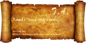 Tamássy Adrienn névjegykártya